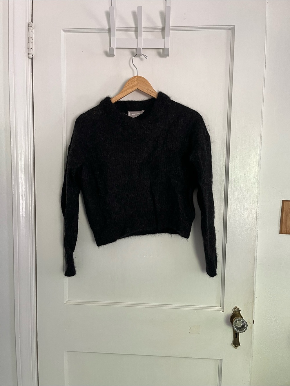 Everlane Charcoal Crewneck Mohair-Blend Sweater